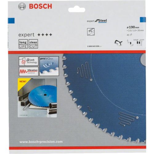 Lame de scie circulaire Expert for Steel 190 x 20 x 2 mm - BOSCH - 2608643056 photo du produit Secondaire 3 L