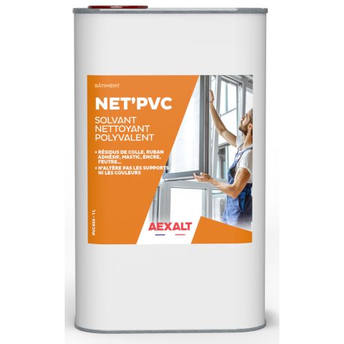 Solvant nettoyant polyvalent Net'PVC bidon de 1L - AEXALT - PVC454 pas cher