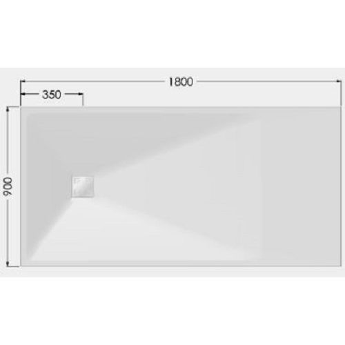 Receveur ONYX blanc 1700 x 800 mm AKW 12834WH-CH photo du produit Secondaire 9 L