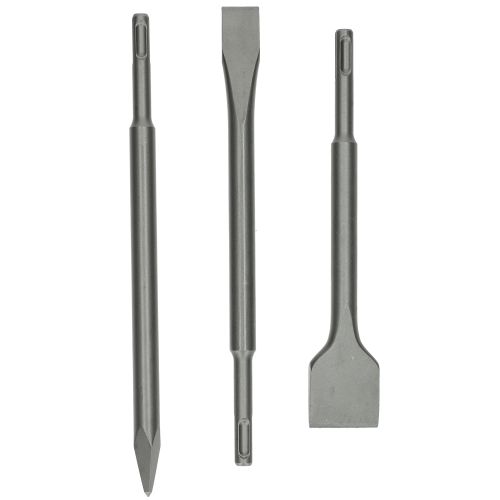 Set de 3 burins SDS+ (pic + plat + bêche) 250 mm - HANGER - 155990 photo du produit