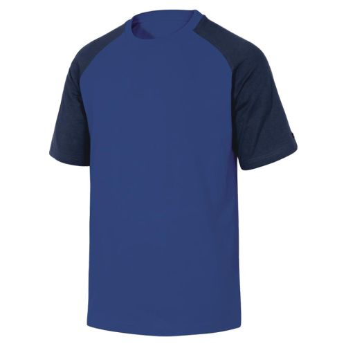 Tee-shirt bicolore GENOA manches courtes bleu roi/bleu marine T3XL - DELTA PLUS - GENOABM3X pas cher Principale L