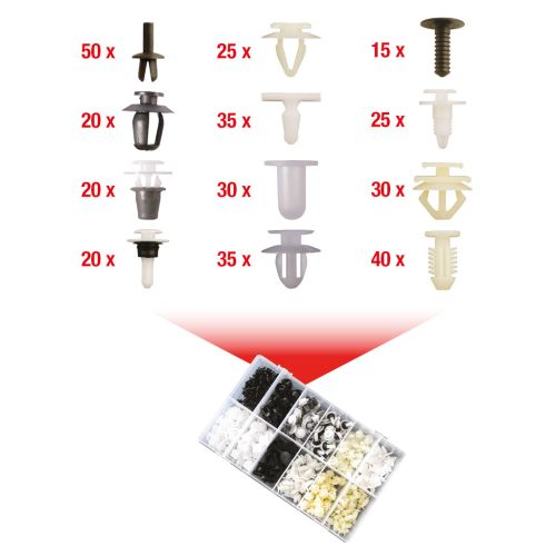 Assortiment d'agrafes pour Peugeot/Citroën 345 pièces KS TOOLS 420.0650 photo du produit Secondaire 1 L