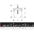 Extracteur pour prise extérieure 3 griffes longues 25 - 260 mm FACOM U.20B photo du produit Secondaire 1 S