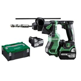 Perforateur SDS Plus 18V Hikoki DH18DPAWPZ + 2 batteries 5 Ah + chargeur en coffret Hitcase pas cher Principale M