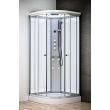 Cabine de douche hydromassante SILVER HYDRO 110x110 blanc - THALASSOR - SQMB1111 pas cher