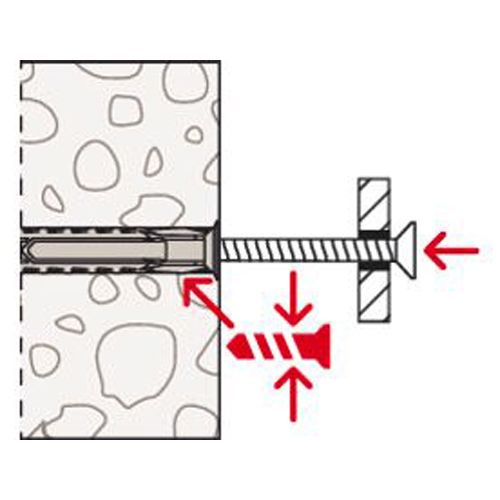 Boîte de 25 chevilles à expansion SX Plus 12X60mm - FISCHER - 568012 pas cher Secondaire 3 L