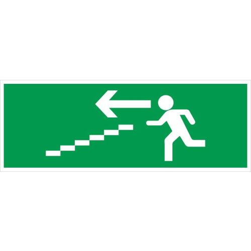 Panneau ''Escalier descente gauche'' rigide 330x120mm - NOVAP - 4140414 pas cher