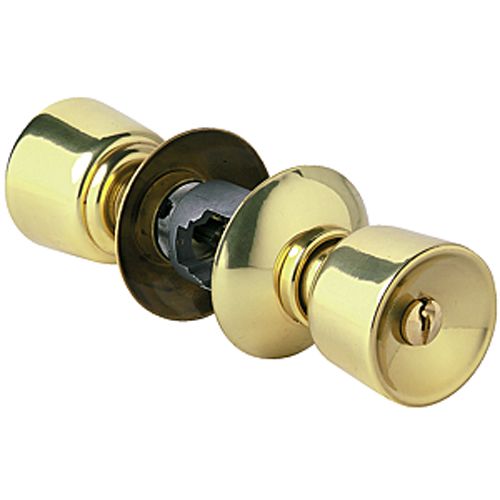 Serrure tubulaire à poussoir simple axe 63mm laiton poli standard - VACHETTE - 19260000 pas cher