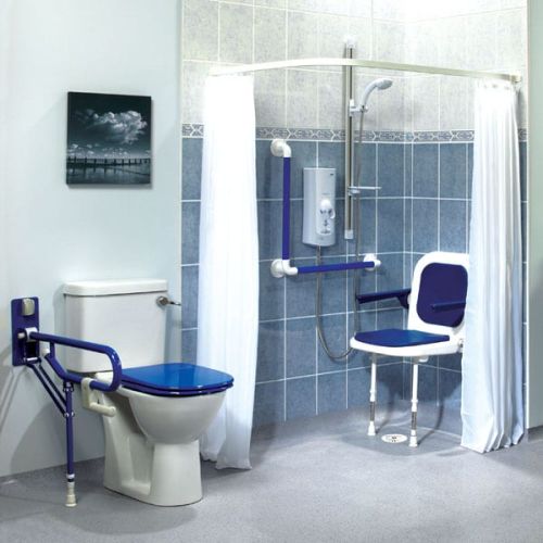 Rideau de douche 1800x1400 lesté en polyester AKW 24075 photo du produit