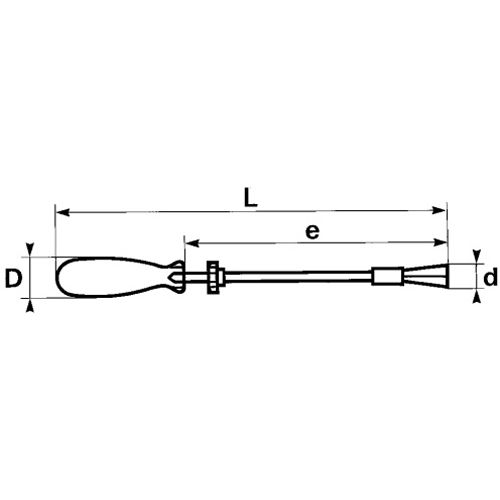 Tournevis pose-vis pour vis à fente 3x100mm - SAM OUTILLAGE - 267-P-3 pas cher Secondaire 1 L