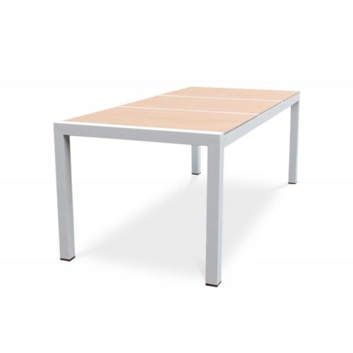 Table de jardin Helsinki en aluminium et plateau céramique blanc - DCB GARDEN - HELSINKI-TB200 pas cher