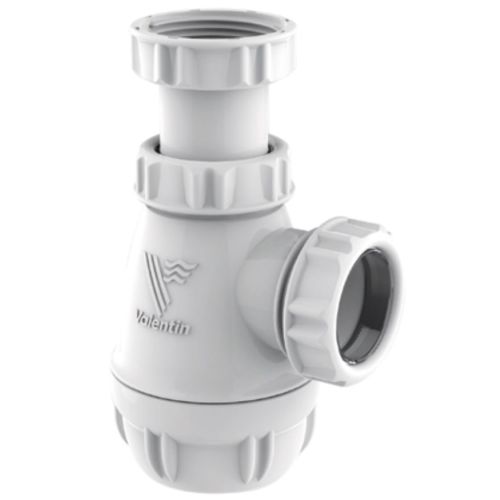 Siphon bidet r&eacute;glable petit culot blanc VALENTIN 00 615300 001 00 photo du produit