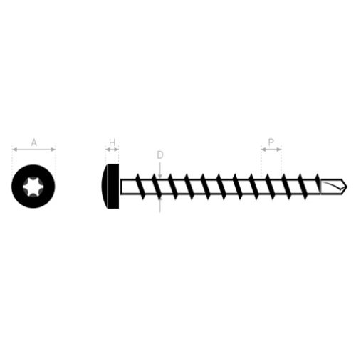 Vis auto-perceuse à tête cylindrique crantée Torx zinguée DIN 7504-N 3,5X9,5 boîte de 500 ULTIMA 15335095 photo du produit Secondaire 1 L