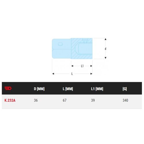 Augmentateur 3/4'' à 1'' FACOM K.232A photo du produit Secondaire 1 L