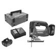 Scie sauteuse 18V + 2 batteries 5Ah + chargeur + coffret Makpac - MAKITA - DJV182RTJ pas cher