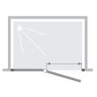 Porte pivotante SMART DESIGN P 70 cm chromé H200 KINEDO PA90200CTNE photo du produit Secondaire 3 S