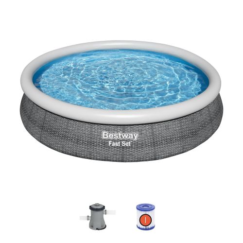 Piscine hors sol fast set ronde effet rotin 366 x 76 cm BESTWAY 57445 photo du produit Secondaire 2 L