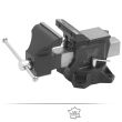 Etau d'établi pivotant 200mm EBT200 - PEUGEOT OUTILLAGE - 100715 pas cher Secondaire 1 S