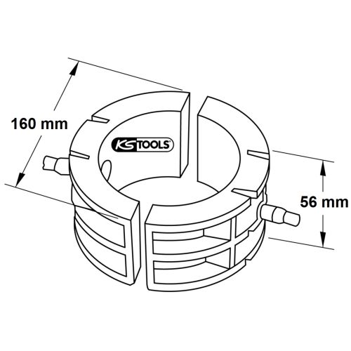 Jeu de mors de serrage diamètre 140 mm KS TOOLS 222.5213 photo du produit Secondaire 1 L