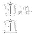 Extracteur hydraulique universel à 2 griffes 110-520 mm KS TOOLS 620.0705 photo du produit