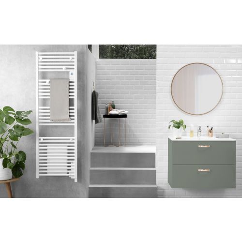 Sèche-serviette 1500W DORIS DIGITAL soufflant blanc brillant - ATLANTIC - 851244 pas cher Secondaire 1 L