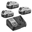 Pack de 3 batteries 5Ah avec chargeur multi-voltages en boîte carton - DEWALT - DCB115P3 pas cher