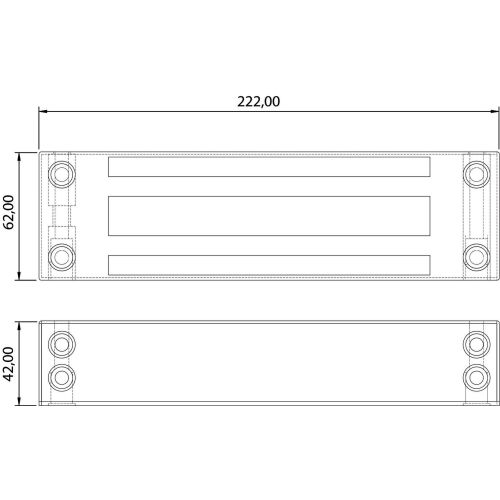 Ventouse extérieure en applique inox 750kg 12/24VDC signal - SEWOSY - EXT750CTC pas cher Secondaire 1 L