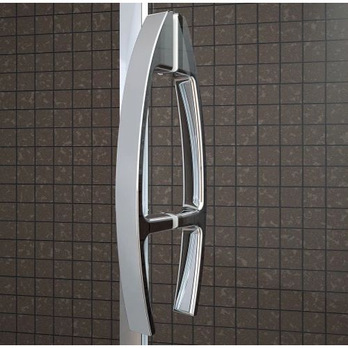 Paroi de douche MACAO sans seuil 142-155cm blanc transparent avec partie fixe gauche - KINEDO - PA649BTNEG pas cher Secondaire 2 L