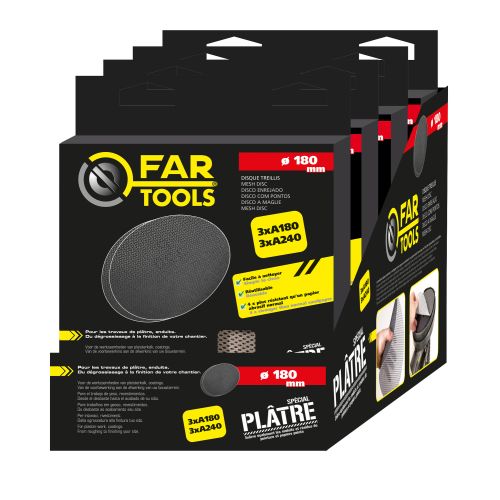 Set de 6 disques mailles D 180 mm GR180-240 FARTOOLS 115913 photo du produit Secondaire 2 L