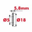 Molettes pour coupe tubes 18 x 5,8 x 5 mm MEJIX 180430 photo du produit Secondaire 1 S