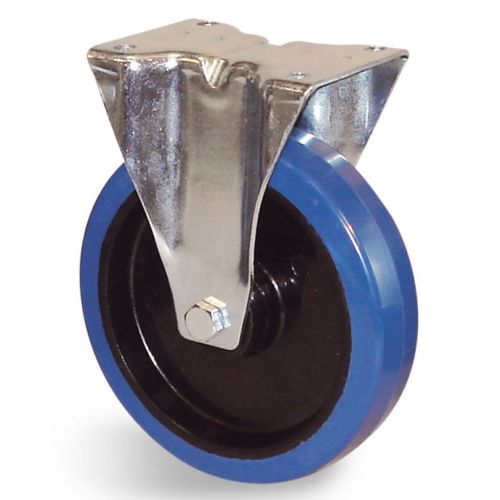 Roulette caoutchouc bleu platine photo du produit Principale L