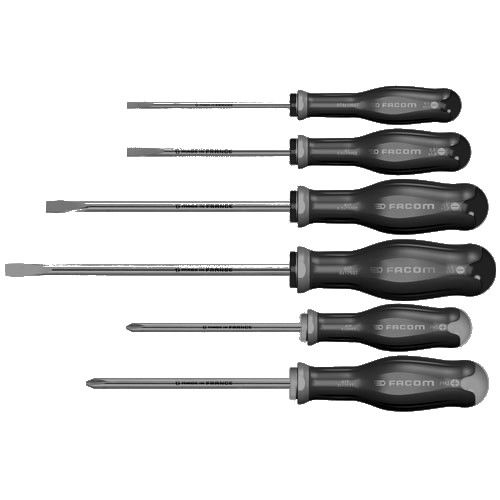Jeu de 6 tournevis Protwist inox - FACOM - ATPST.J6 pas cher Secondaire 1 L