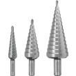 Coffret de 3 forets étagés HSS pour tôles jusqu'à 4 mm d'épaisseur KS TOOLS 330.2210 photo du produit Secondaire 1 S
