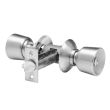 Serrure tubulaire N2 cylindre &agrave; bouton ext&eacute;rieur &agrave; condamnation axe 80mm bouton tulipe rosace J laiton poli - VACHETTE - 19180000 pas cher