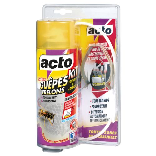 Aérosol spécial guêpes et frelons kit toitures et combles ACTO GUEP008 photo du produit