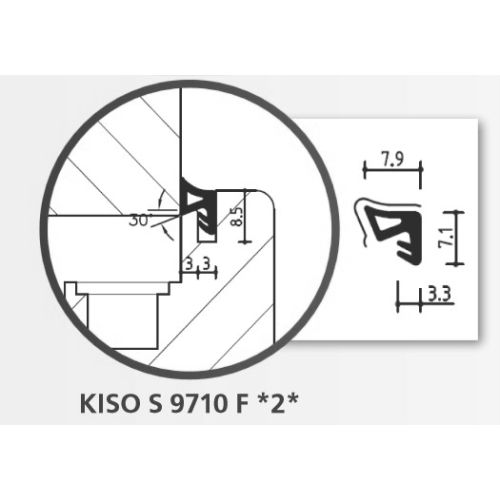 Rouleau de joint sur ouvrant longueur 250m noir – KISO - SP 310 F N pas cher Secondaire 15 L