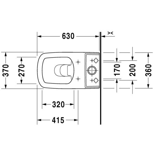 Cuvette sur pied sans abattant DURASTYLE 63 Duravit - 2162090000 photo du produit Secondaire 1 L
