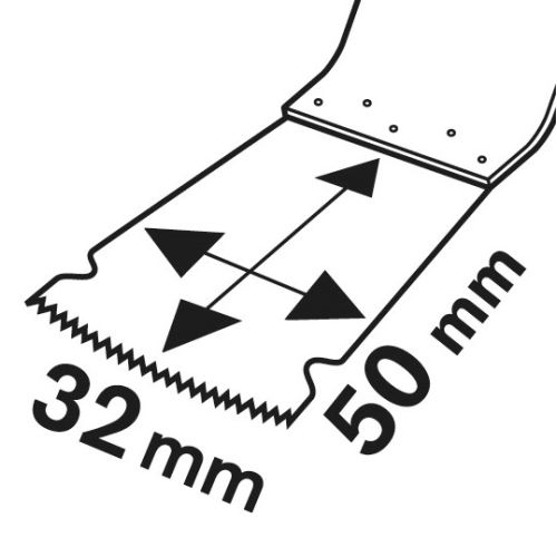 Lame de scie oscillante AIZ32EPC HCS bois Starlock 32x50mm boîte de 25 - BOSCH - 2608661904 pas cher Secondaire 1 L