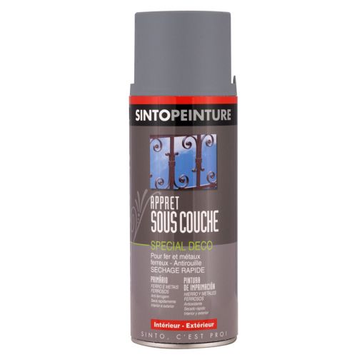 Apprêt sous-couche aérosol 400 ml gris SINTO 925405 photo du produit Principale L