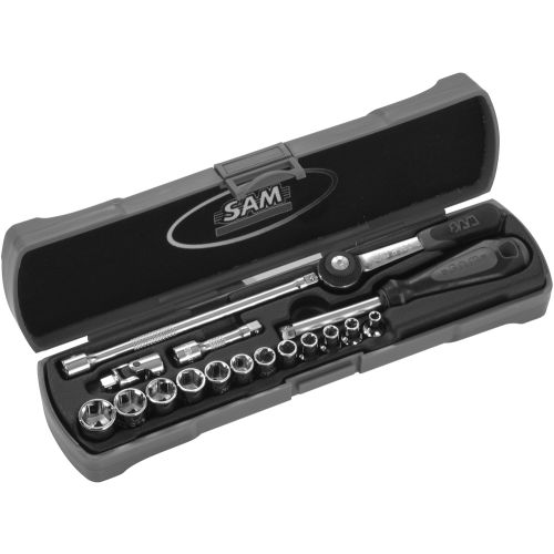 Coffret de douilles et accessoires 1/4" 17 outils - SAM OUTILLAGE - 73-R17 pas cher