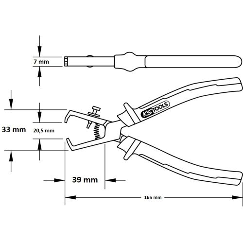 Pince &agrave; d&eacute;nuder ULTIMATE&reg; de 165 mm KS TOOLS 922.8016 photo du produit Secondaire 1 L