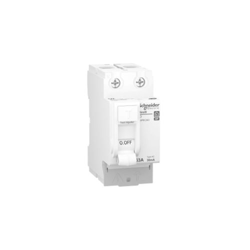 Interrupteur différentiel RESI9 30mA 2P peignable 63A Type AC - SCHNEIDER ELECTRIC - R9PRC263 pas cher Principale L