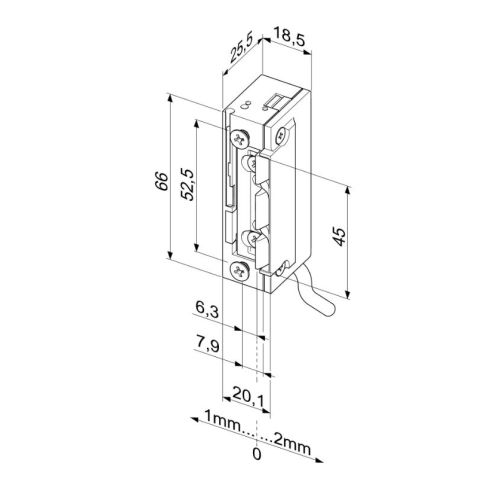 Gâche électrique 148 Profix2 étanche sans têtière 10 - 24 V EFF EFF 148W.13-----A71 photo du produit Secondaire 1 L