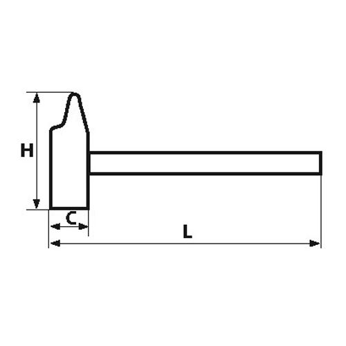 Marteau rivoir à manche Hickory 24mm - SAM OUTILLAGE - 310-24N pas cher Secondaire 1 L