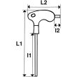 Clé mâle à poignée en T Torx T10 avec clip inox FME - SAM OUTILLAGE - 66-PTX10-FME pas cher Secondaire 1 S