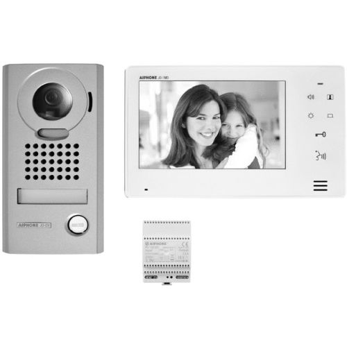 Interphone vidéo JOS1V avec platine saillie + moniteur écran 7'' - AIPHONE - 130400 pas cher