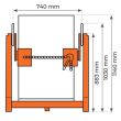 Porte-fût manuel 360 kg STOCKMAN HD80A photo du produit Secondaire 1 S