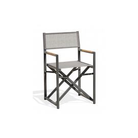 Fauteuil de jardin pliant HONFLEUR DCB Garden gris anthracite - HONFLEUR-DC pas cher Principale M