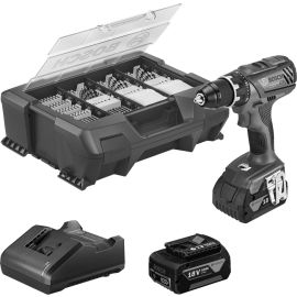 Perceuse-visseuse 18V Bosch GSR 18V-28 + 2 batteries 4 Ah + chargeur + coffret L-CASE + 82 accessoires - 06019E610C pas cher Principale M