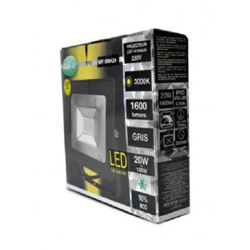 Projecteur extérieur LED LUMOS SLIM plat 20 W IP65 gris 3000 K MIIDEX LIGHTING 800424 photo du produit Secondaire 3 L